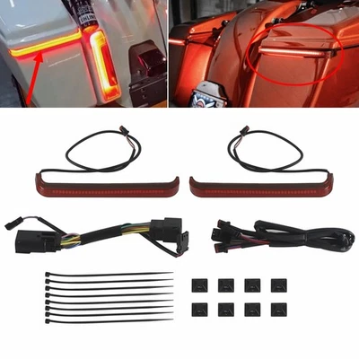 Alforja trasera roja luces de freno LED para Harley CVO Street Road Glide 2023-2025 Foto 1 de 4
