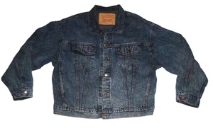 Vtg 80s Levis Blue Denim Jean Trucker Jacket #70598-4865 Sz XL Made in USA - Picture 1 of 11
