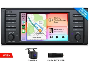 E39X7 7" IPS Android 14 Navi GPS Autoradio RDS mit DAB+ WiFi CarPlay BMW E39 M5 - Bild 1 von 21