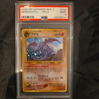Aerodactyl Holo 2000 Pokemon Japanese Neo 3 #142 PSA 9 Mint - Image 1 of 2