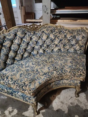 🔥  Louis XV Style Lounge, Sofa, Couch, Early 19th Century, Victorian VTG - Image 1 of 4