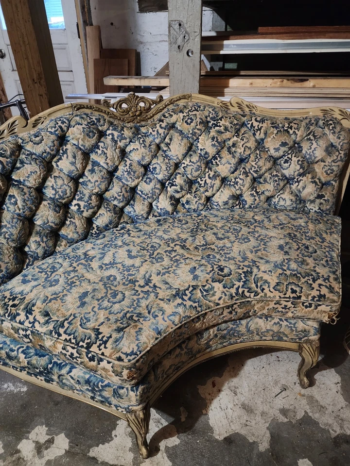 🔥  Louis XV Style Lounge, Sofa, Couch, Early 19th Century, Victorian VTG - Image 1 of 4
