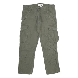 L.O.G.G. Pantalones cargo regulares de mezcla de algodón oliva para hombre W33 L27 informales con cremallera - Imagen 1 de 6