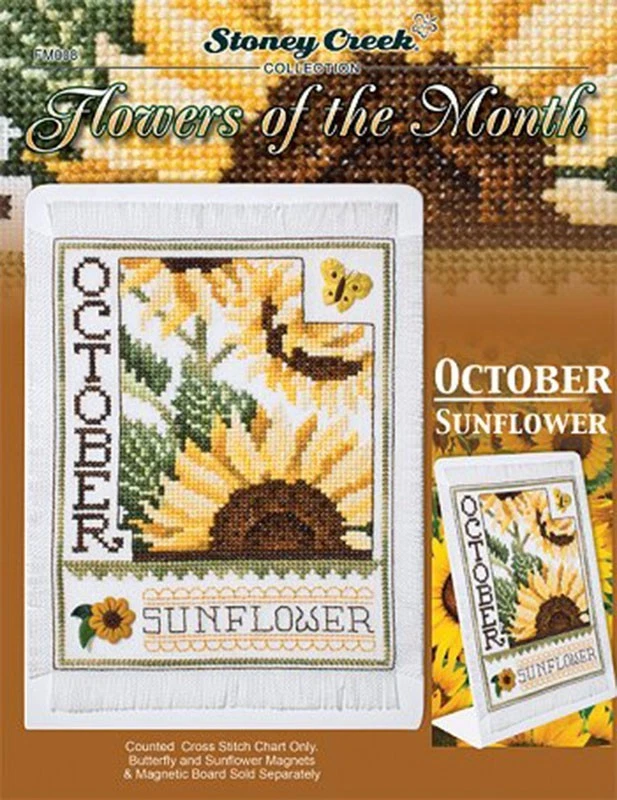 Stoney Creek Cross Stitch Chart book Flowers of the Month October Sunflower - Image 1 of 1