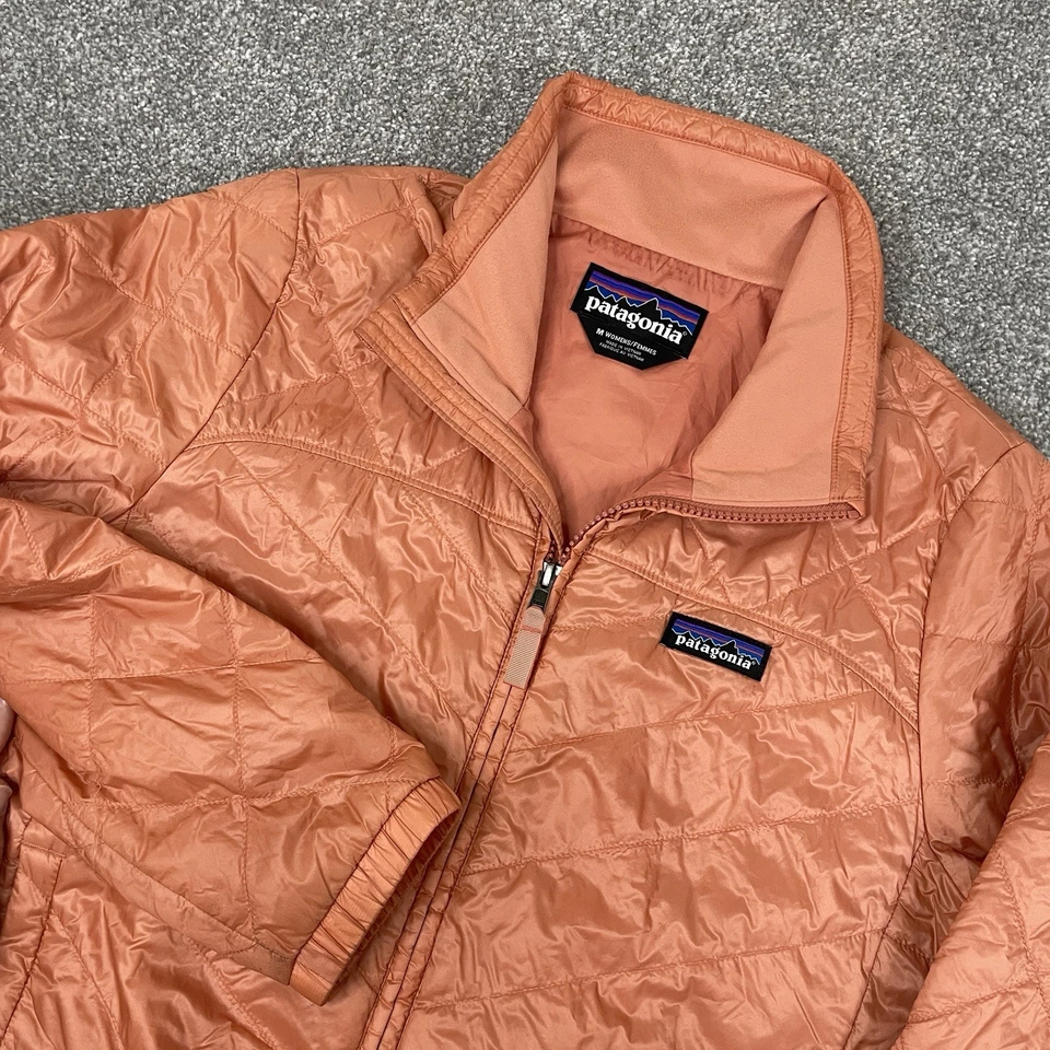 Chaqueta Patagonia Mujer M Radalie Ligera Puffer Bomber Cremallera Completa Melocotón 20970 Foto 1 de 4