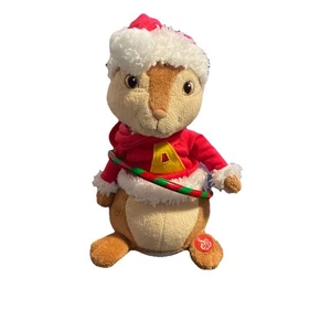Alvin & The Chipmunks Animated Musical Hula Hoop Singing Xmas Plush 9” Tested - Picture 1 of 7