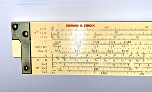 VTG Slide Rule Frederick Post Versalog Hemmi Bamboo 1460 Leather Case Japan - Picture 1 of 12