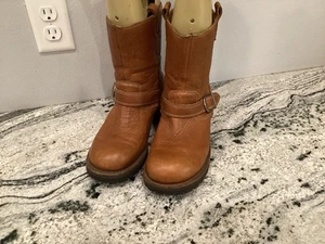 Botas de cuero marrón grueso American Eagle Engineer talla 10 Y2K grunge en muy buen estado - Imagen 1 de 9