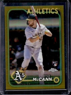 2024 Topps Chrome Update Kyle McCann RC Gold Refractor Rookie #/50 Athletics - Image 1 of 2
