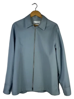 JIL SANDER Zip shirt Jacket blue Used - Image 1 of 4