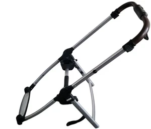 Mamas & Papas Flip XT2 Chassis Silver Frame Brown Leatherette Handle  - Picture 1 of 10