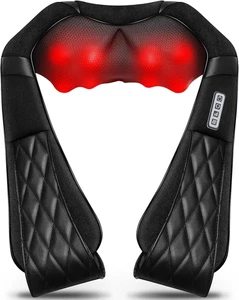 Shiatsu Electric Neck Back Massager Pillow 3D Kneading with Heat for Shoulder, - Picture 1 of 5