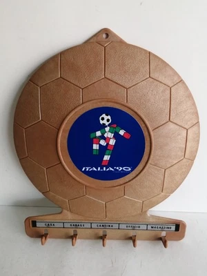 APPENDICHIAVI A PALLONE 5 GANCI MONDIALI CALCIO ITALIA '90 MASCOTTE CIAO - Immagine 1 di 3