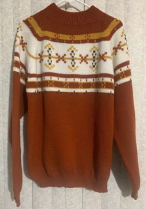 Vintage 70er JC Penney Strick Pullover Gr. L Nordic True Vintage Heavy Wardrobe Acryl - Bild 1 von 6