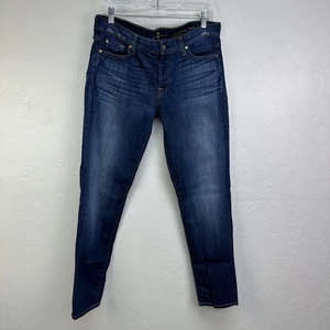 7 For All Mankind Damenjeans 30 blau Josefina Skinny Boyfriend Knopfleiste USA - Bild 1 von 13