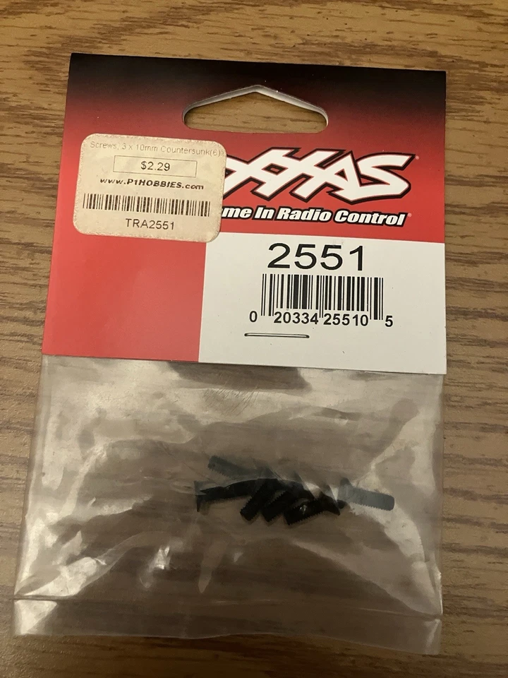 Traxxas 2551 3X10mm Flat Head Hex Drive Countersunk Machine Screws (6pc) TRA2551 - Image 1 of 1
