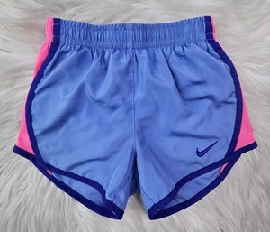 Nike Girl's Dri Fit Tempo Running Shorts SZ(4T)  Blue Pink - Picture 1 of 5