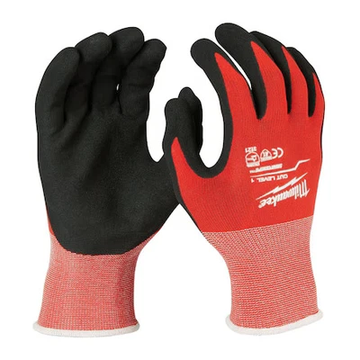 Guantes recubiertos resistentes a cortes Milwaukee Tool 48-22-8902B, nivel de corte A1, sumergidos Foto 1 de 4