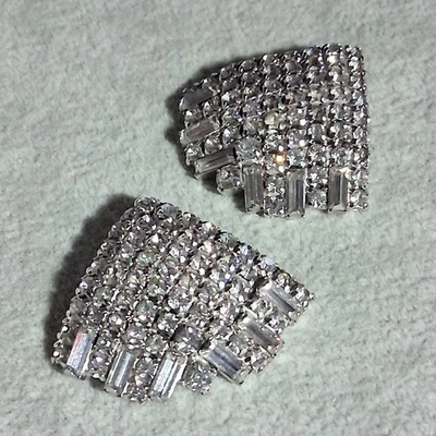 Clips para zapatos vintage estilo Art Deco estrás - cristal brillante boda nupcial Foto 1 de 4