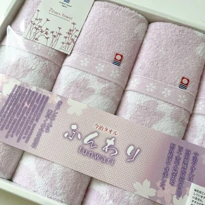 Imabari rosa Gesichtstuch 4er Set weiche recycelte Verpackung gebraucht - Bild 1 von 4