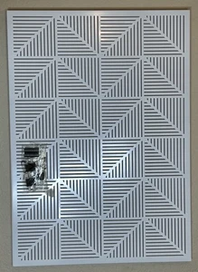 Trigon, Wall Mounted Bulletin Board, Magnetic Board, and Message Board, White - Picture 1 of 3