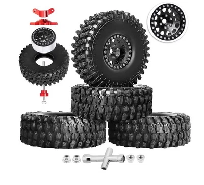 HobbyPark 1.9 Beadlock Wheels Tires 120mm for TRX4 SCX10 Gen8 1/10 RC Crawler - Image 1 of 4
