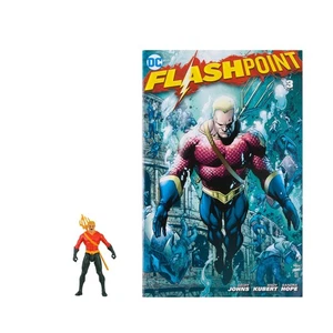 - DC Direct Page Punchers Aquaman Figura da 3 pollici con fumetto Flashpoint - Foto 1 di 3