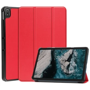 Tablet Case for Nokia T20 10.4 Inch Slim Case Car Sleep/Wake Function Red - Picture 1 of 7