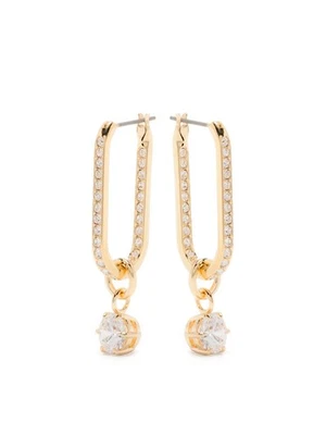 New in Gift Box SWAROVSKI 5728587 Gold Crystals Constella Hoop Drop Earrings - Image 1 of 4