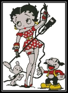 Betty Boop 2, The Singer - Cross Stitch Chart/Pattern/Design/XStitch - Picture 1 of 3