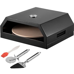Holzofen Gas Pizzaofen in Schwarz 42x37x19cm Pizzaofen für Außen - Bild 1 von 6