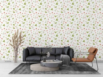 3D Floral Leaf Eiffel Tower Self-adhesive Removable Wallpaper Murals Wall 737 - Image 1 of 4