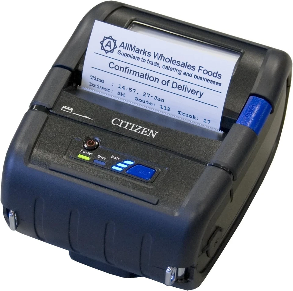 Citizen CMP-30 WLAN Térmica Directa Impresora portátil 203 x 203 dpi - Terminal - Immagine 1 di 2