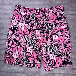 Lilly Pulitzer Bermuda Shorts Beaumont Panda Pink Hangin On it's My Boo Boys 10 - Picture 1 of 9
