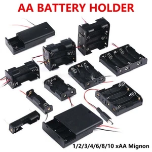 Battery Holder for 1/2/3/4/5/6/8/10 x AA Mignon Battery Tray Housing Switch - Picture 1 of 47