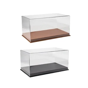 Diorama Acrylic Display Case Show Case With PU Leather Base For 1/18 Car ModelBO - Picture 1 of 16