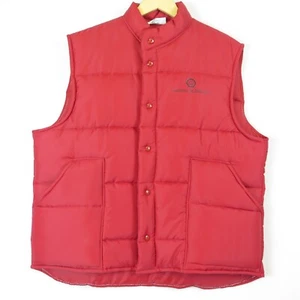 SHELL Oil Co Puffer Vest Men's sz XL Red KING LOUIE Pro Fit Vintage Union Made - Picture 1 of 9