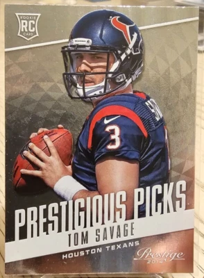 2014 Panini Prestige Prestigious Picks Tom Savage RC #PP22 Houston Texans - Image 1 of 2