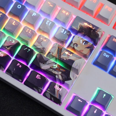 Anime Demon Slayer Kochou Shinobu 108 PBT Keycap Set Cherry MX f Mechanical Keyb - Image 1 of 4