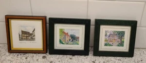 2 Louise Waugh Miniature Framed Prints Country Collection Made in Ireland + 1 - Picture 1 of 7
