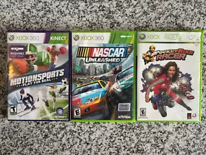 3 Xbox 360 Games, Motionsports, NASCAR Unleashed, RocketBike Racer (R DE) - Picture 1 of 4