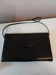Borsa a tracolla vintage portachiavi Scozia donna pelle nera - Foto 1 di 9