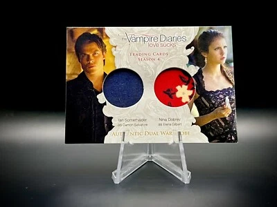 🩸The Vampire Diaries Season 4 Wardrobe Relic Damon Salvatore & Elena Dual DM2 - Image 1 of 3