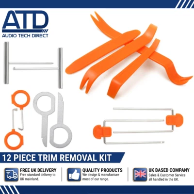 AUDIO TECH DIRECT Trim Tool Set Dashboard Removal Pry Plastic Audio HeadUnit Release Keys Kit 12pc