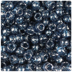 BeadTin Montana Blue Sparkle 9 mm barril pony cuentas (500 piezas) - Imagen 1 de 1
