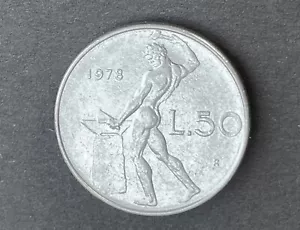 1978 Italien 50-Lire vulkanische Schmiedemünze. Italienisches Design von seiner besten Seite! - Bild 1 von 15