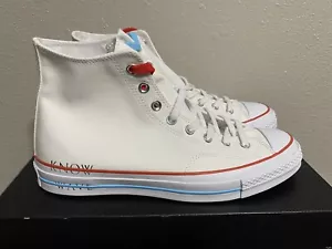 Converse CTAS 70 HI X KNOW WAVE Blanco Unisex Hombre 10 Mujer 12 161379C - Imagen 1 de 6