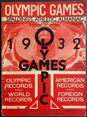 Juegos Olímpicos de Verano de Los Ángeles 1932 guía Spalding deportes históricos de colección Foto 1 de 3