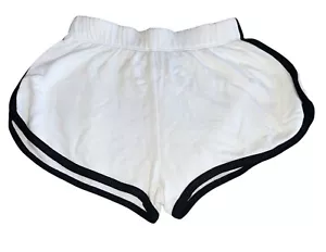 Global Love Girls White Black Trim Dolphin Shorts Size S(7-8) - Picture 1 of 3
