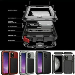 360 Case Metal Shockproof Aluminum Cover For iPhone 14 Pro Max 12 11 13 mini 7 8 - Picture 1 of 35